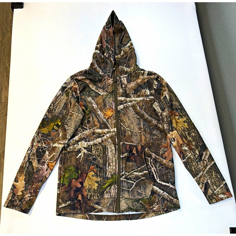 RedHead Mens Large Camo Hooded Full Zip Jacket Multicolor Polyester Hunting